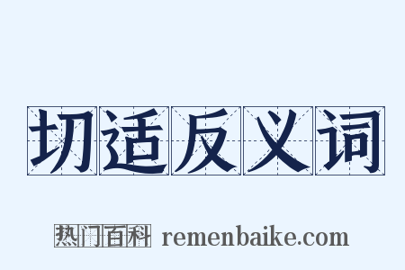 切适反义词是什么意思的图片